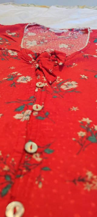 Blusa floral rossa Springfield taglia 34