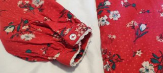Blusa floral rossa Springfield taglia 34