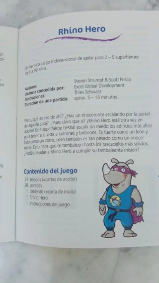 Juego de mesa HABA Rhino Hero.