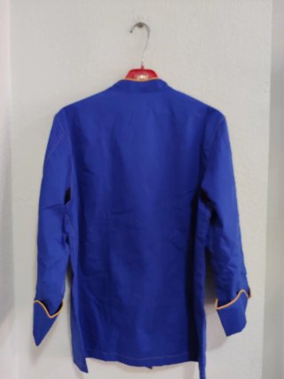 Chaqueta Cocina Mercantile Azul Doble Botonadura