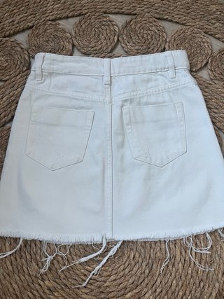 Falda vaquera blanca Pimkie