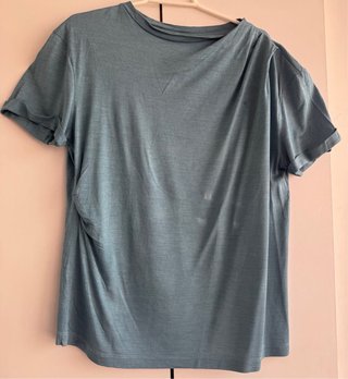 Camiseta manga corta azul Talla M massimo dutti