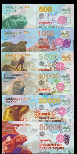 Banconote Isole Galapagos 500-50000