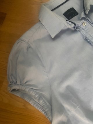 Camisa Zara Basic Azul Talla L