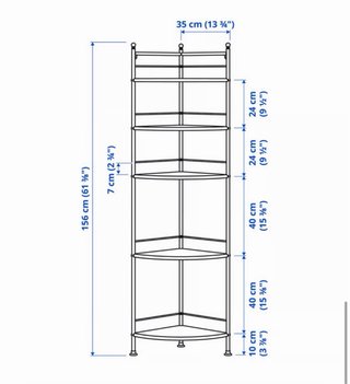 Estantería Esquina Ikea Frösjön Negra