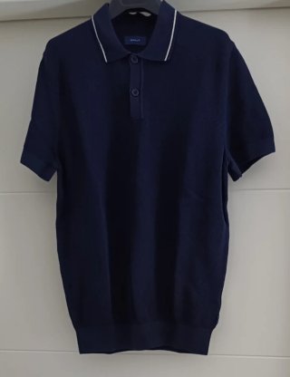 Polo GANT manga corta azul
