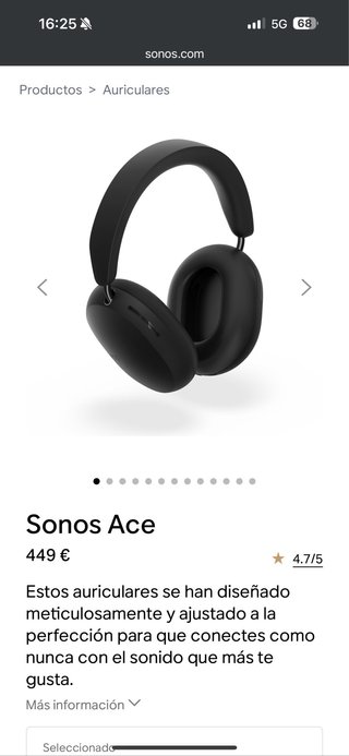 Auriculares Sonos Ace Negros