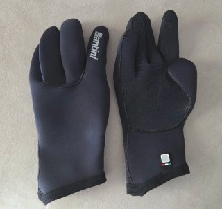 Guantes ciclismo Santini neopreno lluvia Talla M
