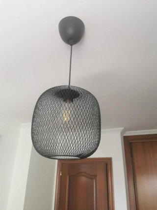 Lámpara colgante rejilla negra Ikea