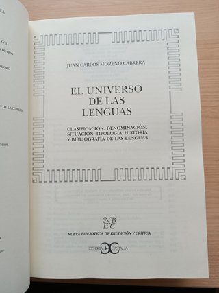 El universo de las lenguas - Juan Carlos Moreno Ca