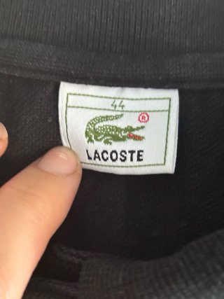 Polo Lacoste Negro Talla M