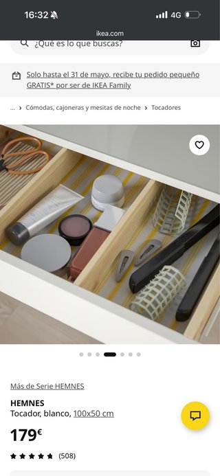 Tocador nuevo con 2 meses de antigüedad de Ikea