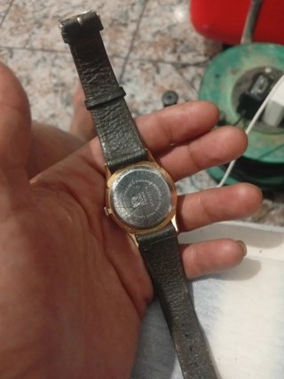 Reloj Dogma Antiguo Dorado Correa Negra