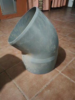 Codo 45º 300mm Macho/Hembra PVC