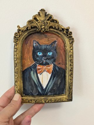 Quadro pintado á mão, emoldurado