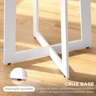 Mesa redonda madera y metal
