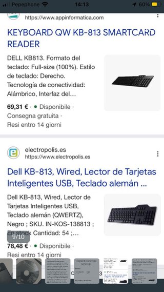 Teclado Dell KB813 Negro
