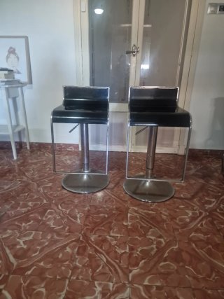 Taburetes Vintage Metal y plastico
