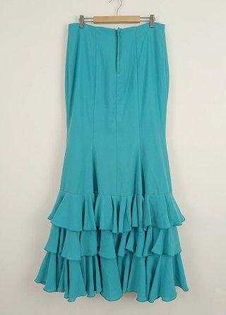 Falda Flamenco Olivares Talla 42 Turquesa
