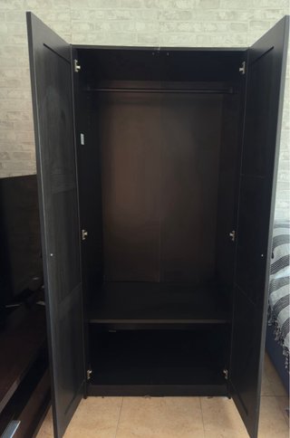 Armario madera negro 75cm x 1,65m