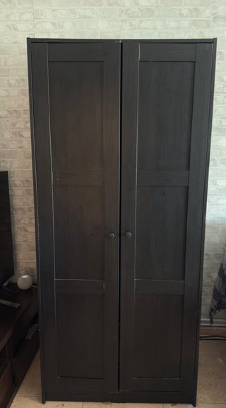 Armario madera negro 75cm x 1,65m