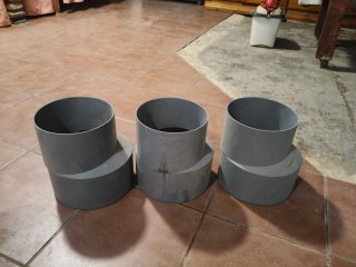 3 Reducciones PVC 250mm a 200mm Macho