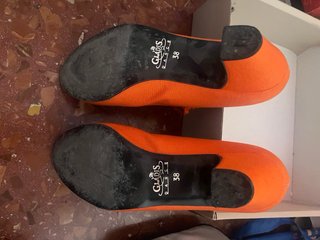 Zapatos Flamenco Naranja con Tira