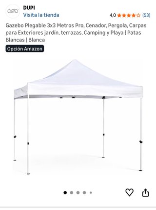 Carpa Plegable DUPI 3x3 Blanca