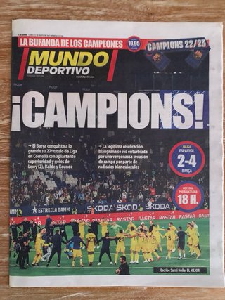 Lote 5 Diarios Barça campeón temporada 2022/23
