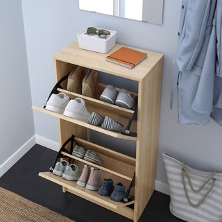 Zapatero IKEA BISSA roble
