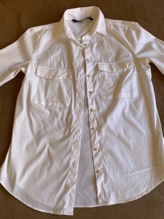 Blusa Zara M Algodón Elastano Mangas 3/4