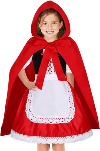 Disfraz capa roja niña fiesta temática