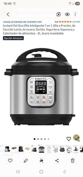 Olla Instant Pot Duo Inteligente 3L