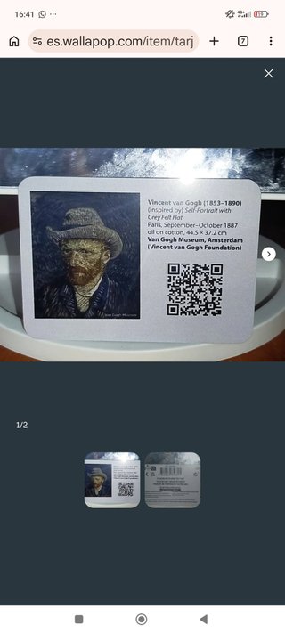 Tarjeta QR Van Gogh Self-Portrait