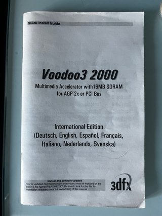 3dfx Voodoo 3 2000 AGP