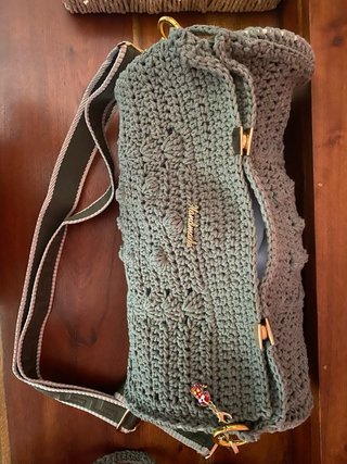 Borsa uncinetto verde + bandana