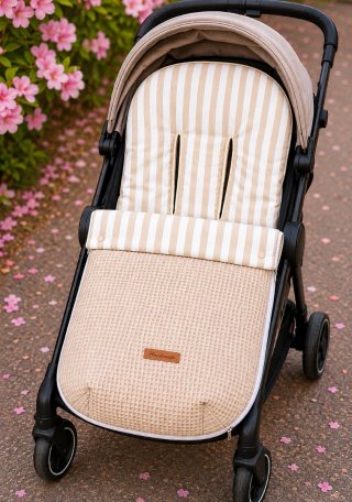 Saco de entretiempo para silla de paseo a rayas