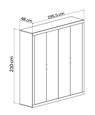 MEGA ARMARIO 4 PUERTAS