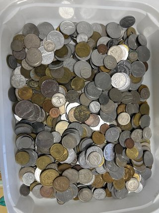 Lotto 3 kg monete varie