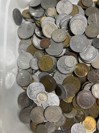 Lotto 3 kg monete varie