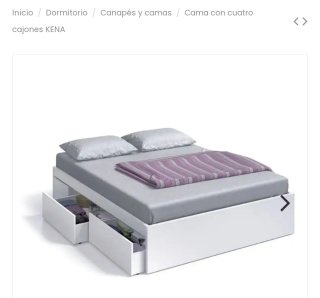 Cama con almacenaje