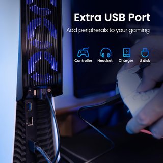 Ventilador refrigeración PS5 con LED USB3.0