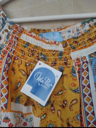 Precioso Vestido Patchwork Boho Multicolor Talla/L