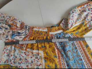 Precioso Vestido Patchwork Boho Multicolor Talla/L