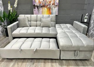 Sofá Cama Negro con Arcón
