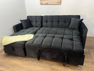 Sofá Cama Negro con Arcón