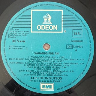 LOS CHUNGUITOS VINILO LP VAGANDO X AHÍ 1984