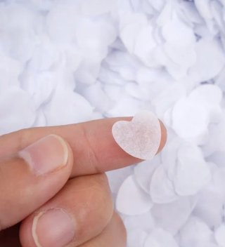 Confeti Corazón Blanco