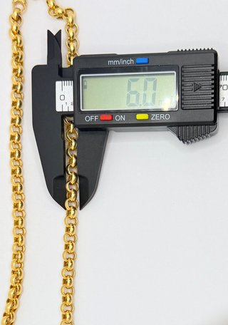 Cadena Rolo oro de 18k, 23.32 g, 45 cm.