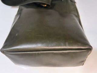 Bolso Purahechura Verde Oliva Cuero